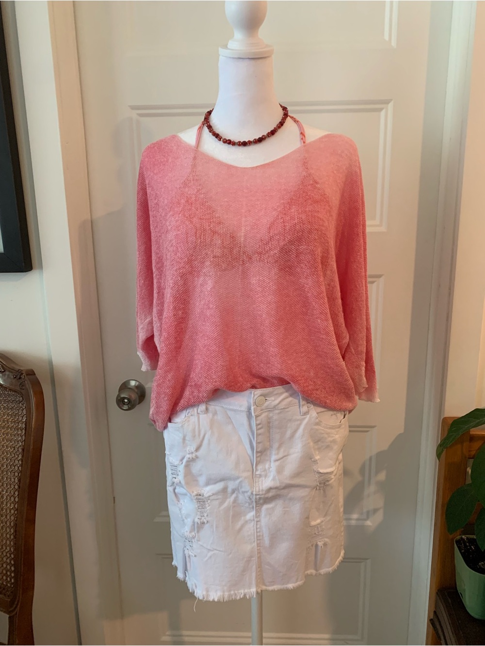 Wax jean Los Angeles , White mini skirt size L